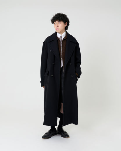 Tweed Long Coat _ BLACK
