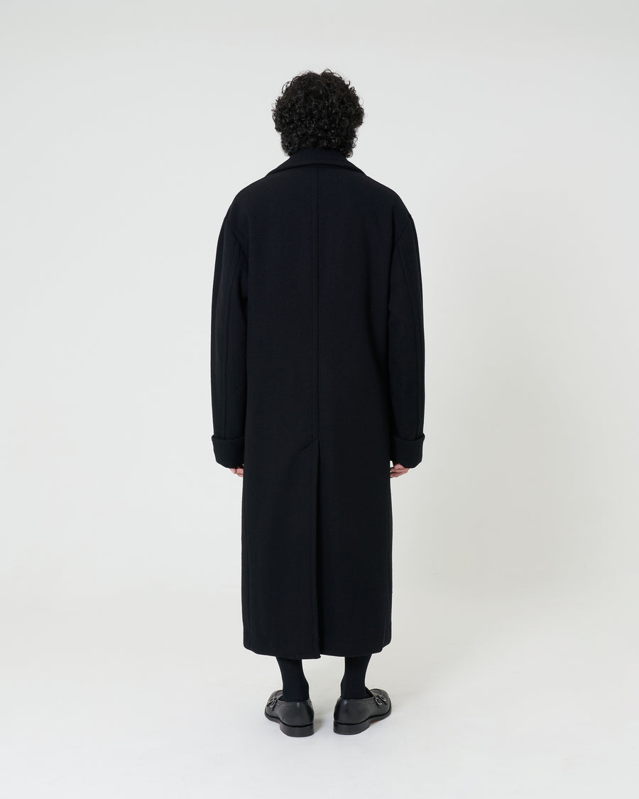 Tweed Long Coat _ BLACK