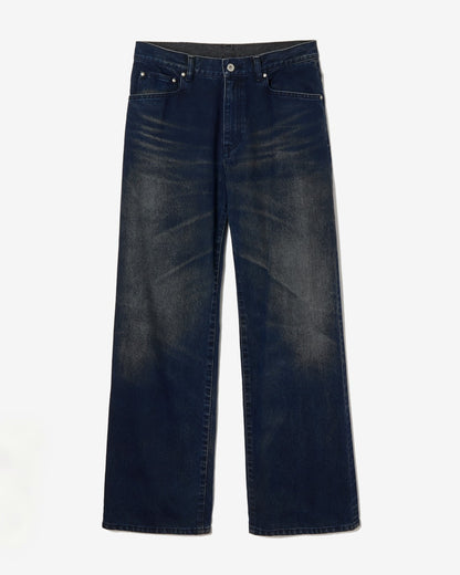 Flocked Denim Pants _ BLUE